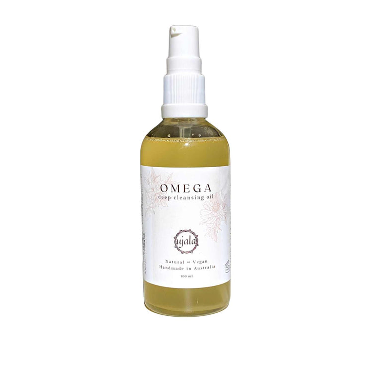 melt away waterproof makeup with Ujala's natural deep cleansing oil for sensitive skin