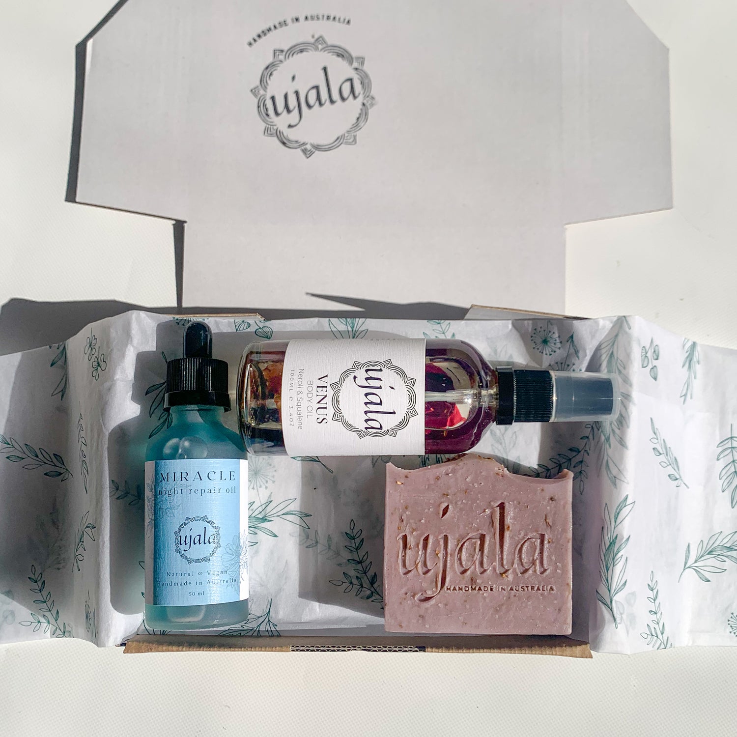 Miracle night face oil Venus light body and tanning oil and natural handmade soap bar Perfect Christmas gift handmade in Australia